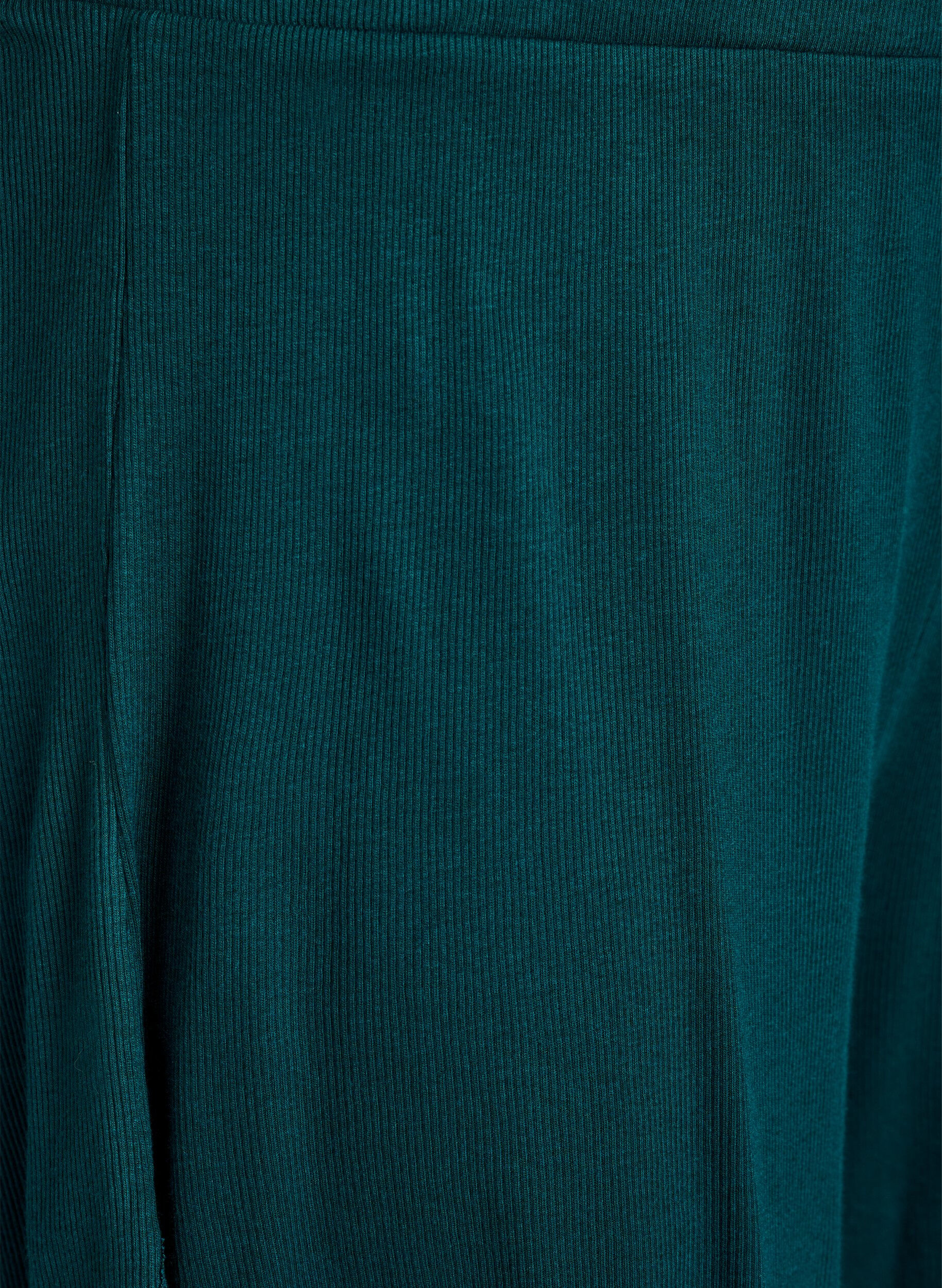 ZizzifashionLoose night shorts with ribbed texture and lace trim, Green, Packshot image number 2