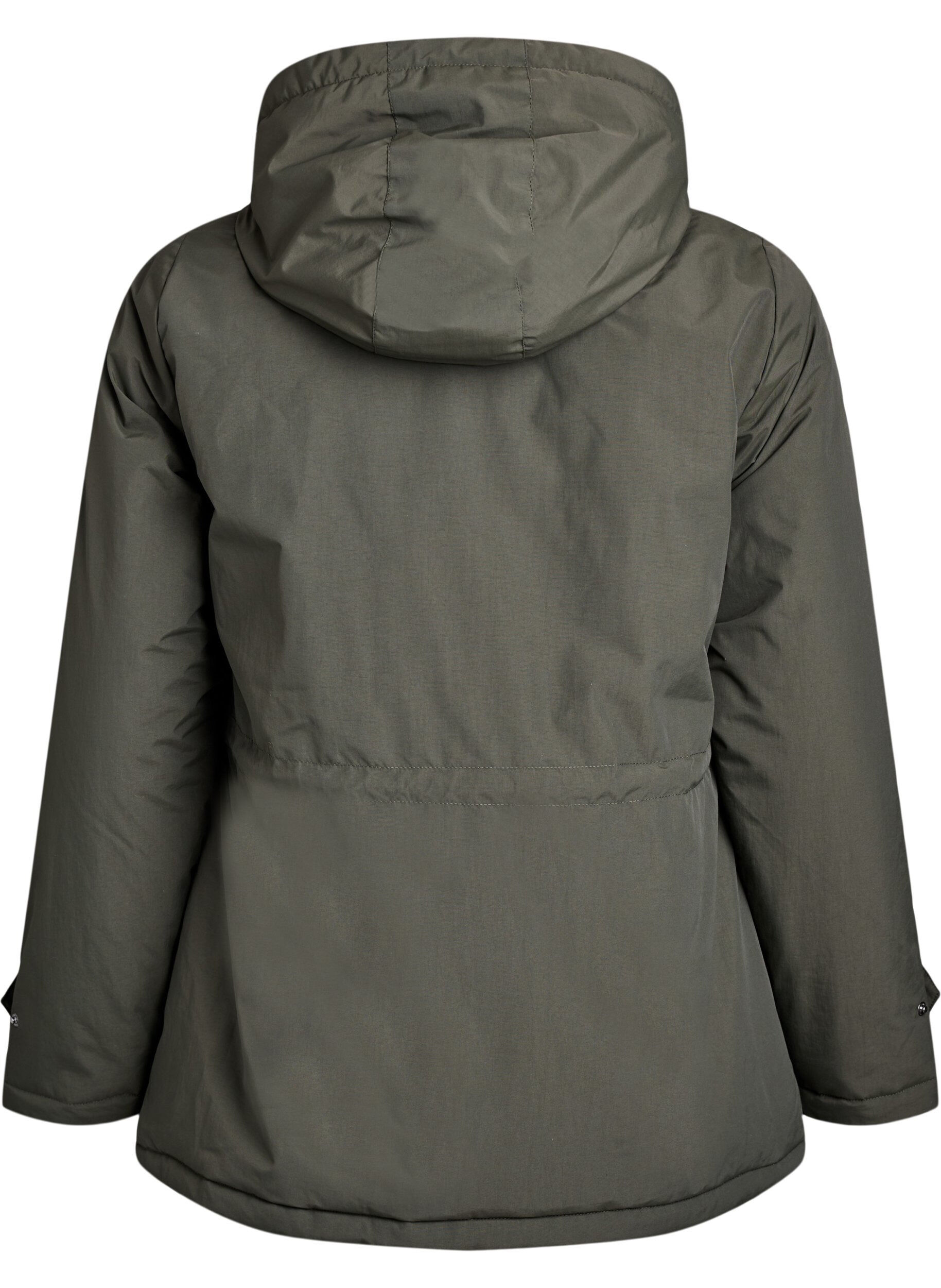 Zizzifashion Lightweight padded parka with a teddy-lined hood, Green, Packshot image number 1