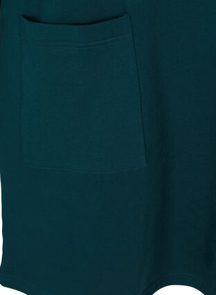 Cotton sweat dress with 3/4 sleeves and pockets, Ponderosa Pine, Packshot image number 3