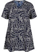 FLASH - Tunic with v neck and print, Off White Blue Leaf, Packshot image number 0