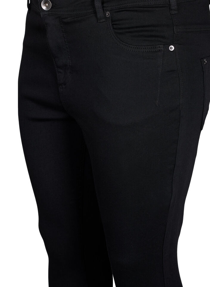 Cropped Amy jeans with zipper detail, Black, Packshot image number 2