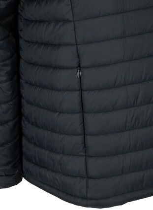 Short quilted jacket with a zip, Black, Packshot image number 3