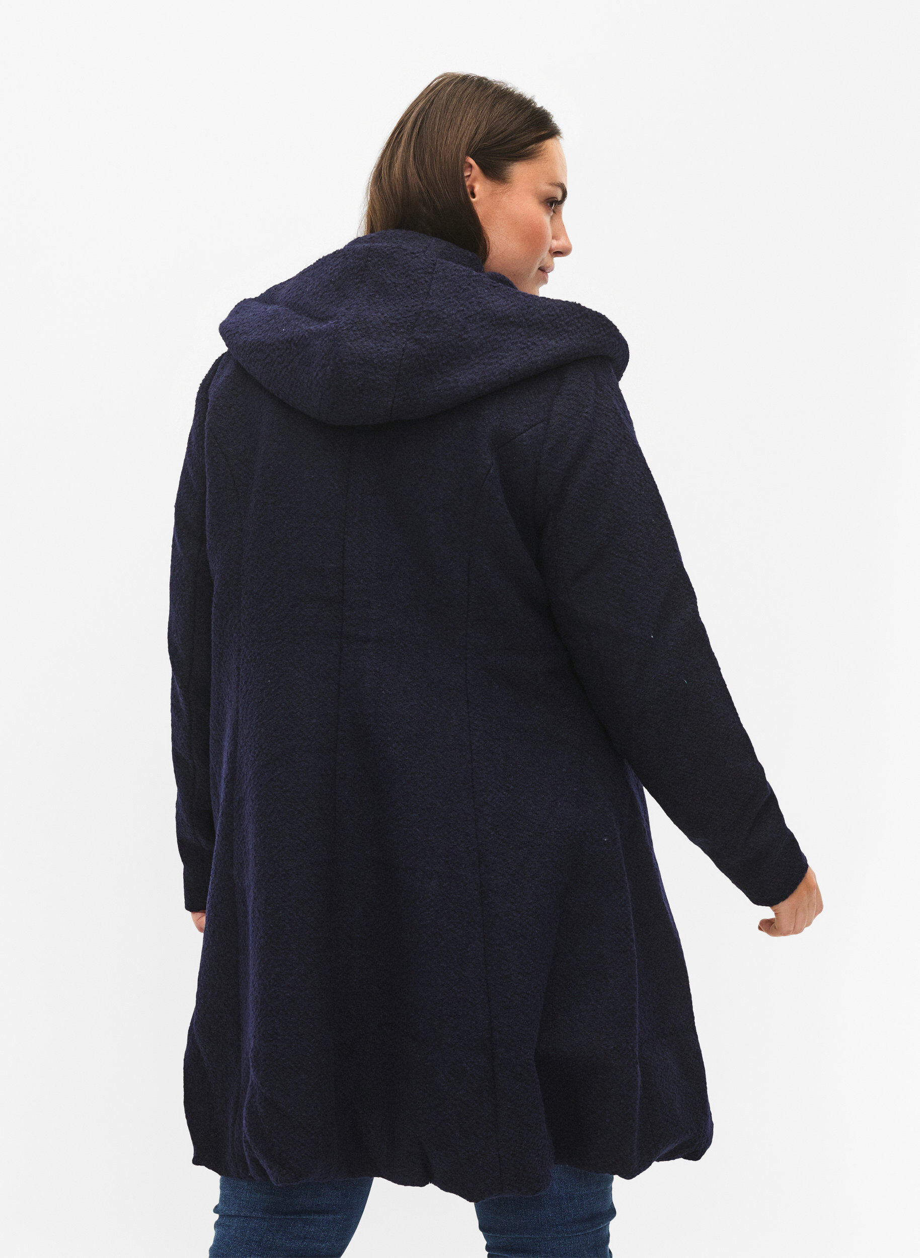Zizzifashion A-line coat with hood, Night Sky Mel., Model image number 1