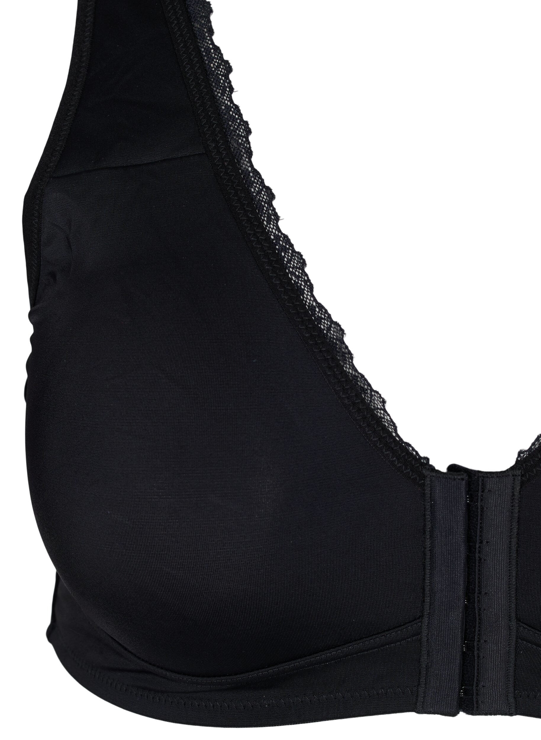 Zizzifashion Bra with front closure, Black, Packshot image number 2
