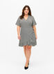 FLASH - Wrap dress with short sleeves, Black White Graphic, Model image number 2