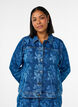 Denim jacket with floral pattern, Blue, Model image number 0