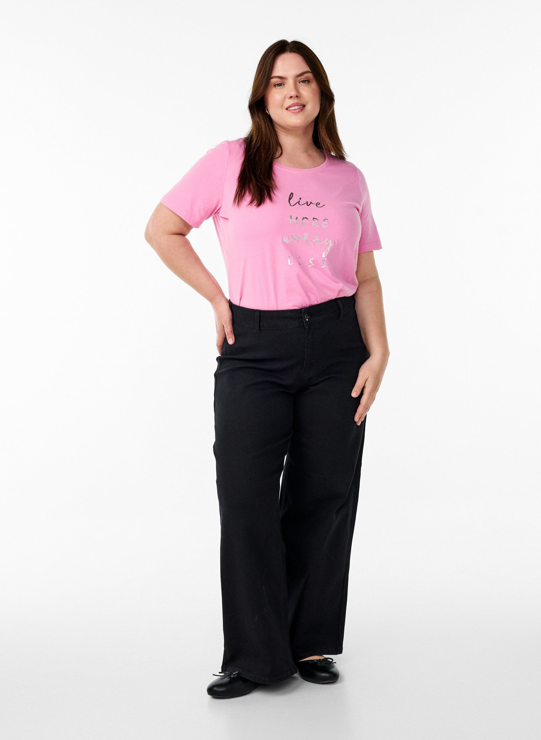 Zizzifashion FLASH - T-shirt with motif, Pink, Model image number 1