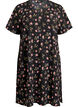 Short-sleeved dress with V-neck, Black, Packshot image number 0
