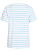 Striped T-shirt in organic cotton, Light Blue, Packshot image number 1