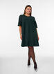 Short A-line dress with glitter stripes, Green, Model image number 1