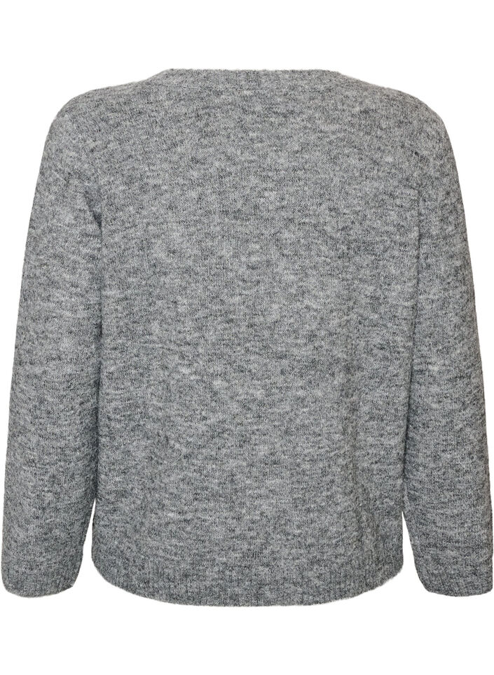 Loose round neck jumper, Grey, Packshot image number 1