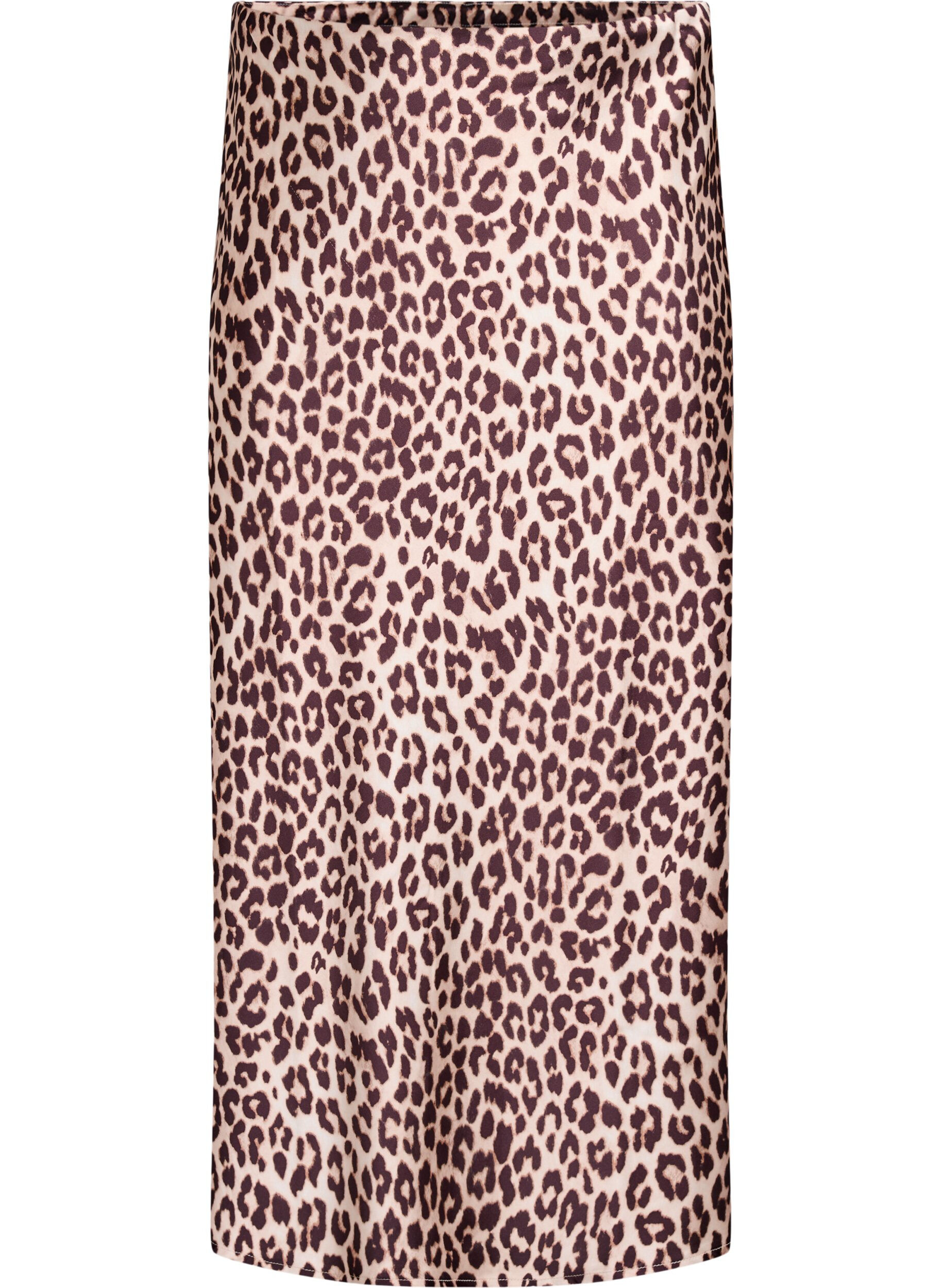 Zizzifashion Satin midi skirt, Brown, Packshot image number 0