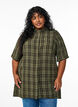 Tunic with short sleeves and checkered pattern, Green, Model image number 0