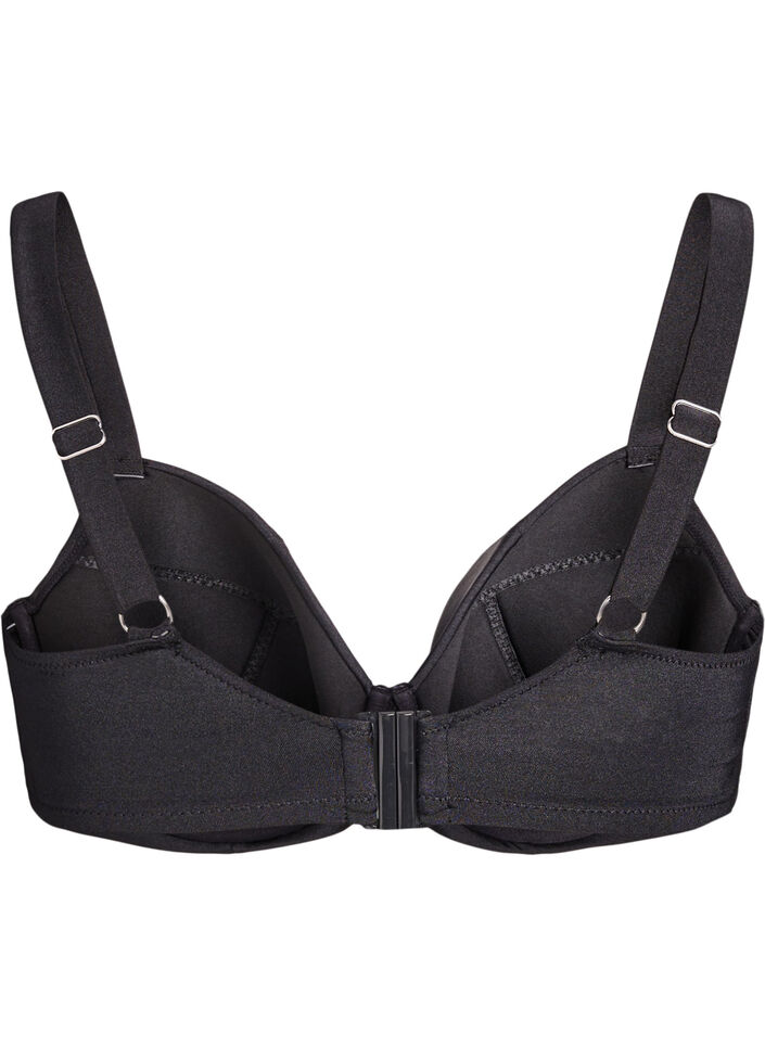 Underwired bikini top with high support, Black, Packshot image number 1