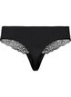 Lace g-string with regular waist, Black, Packshot image number 1