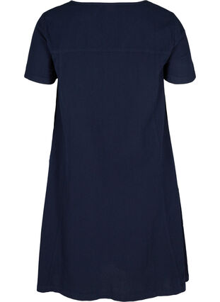 Short-sleeved cotton dress, Night Sky, Packshot image number 1