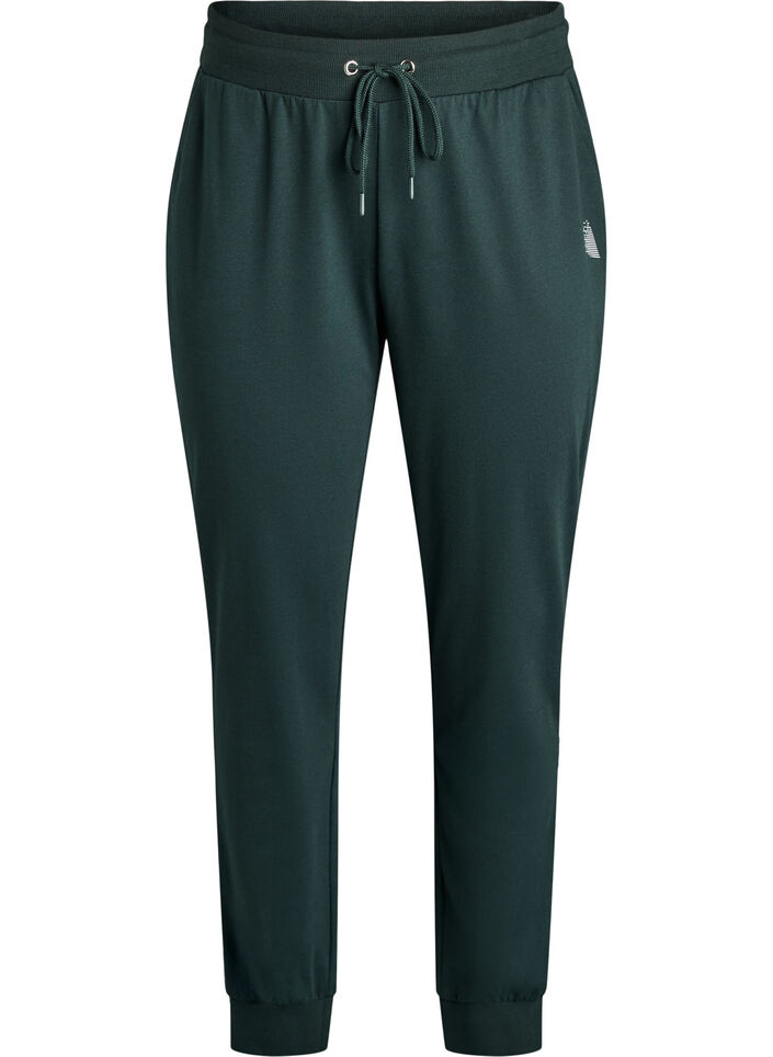 Loose tracksuit trousers with pockets, Green, Packshot image number 0
