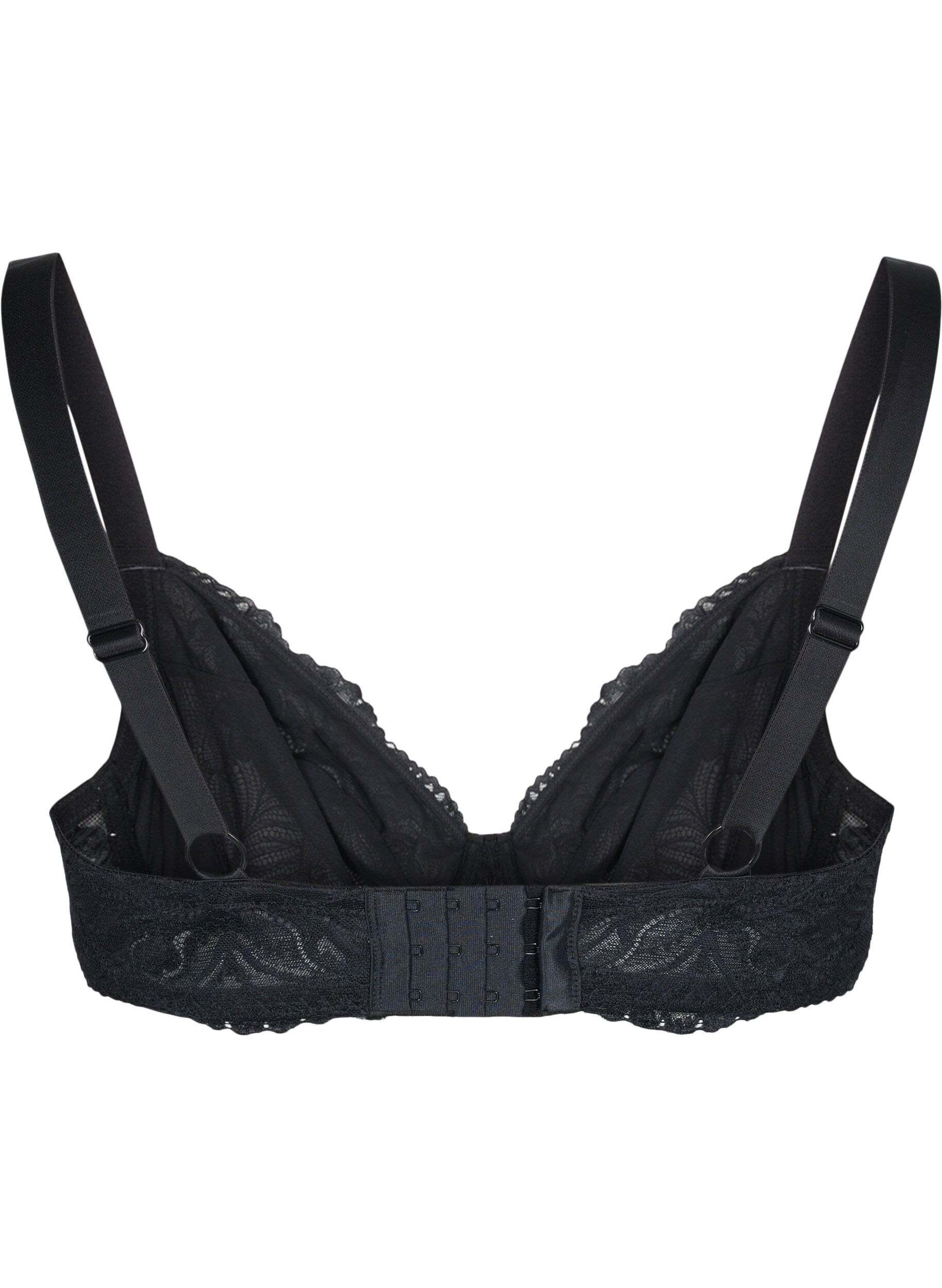 Zizzifashion Support the breasts - lace bra with underwire, Black, Packshot image number 1
