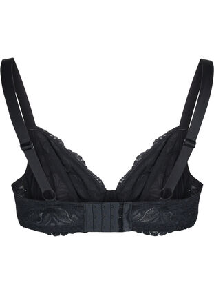 Support the breasts - lace bra with underwire, Black, Packshot image number 1