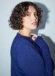 Blouse with boat neck and balloon fit, Blue, Model image number 4