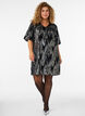Short sequin dress with balloon sleeves, Black, Model image number 0