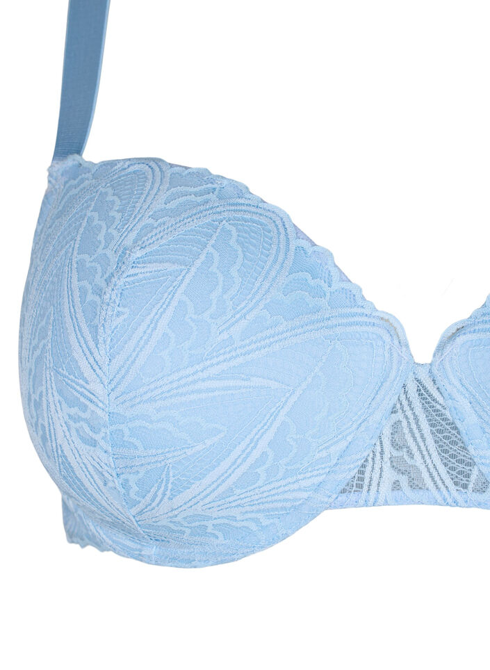 Molded lace bra with underwire, Light Blue, Packshot image number 2