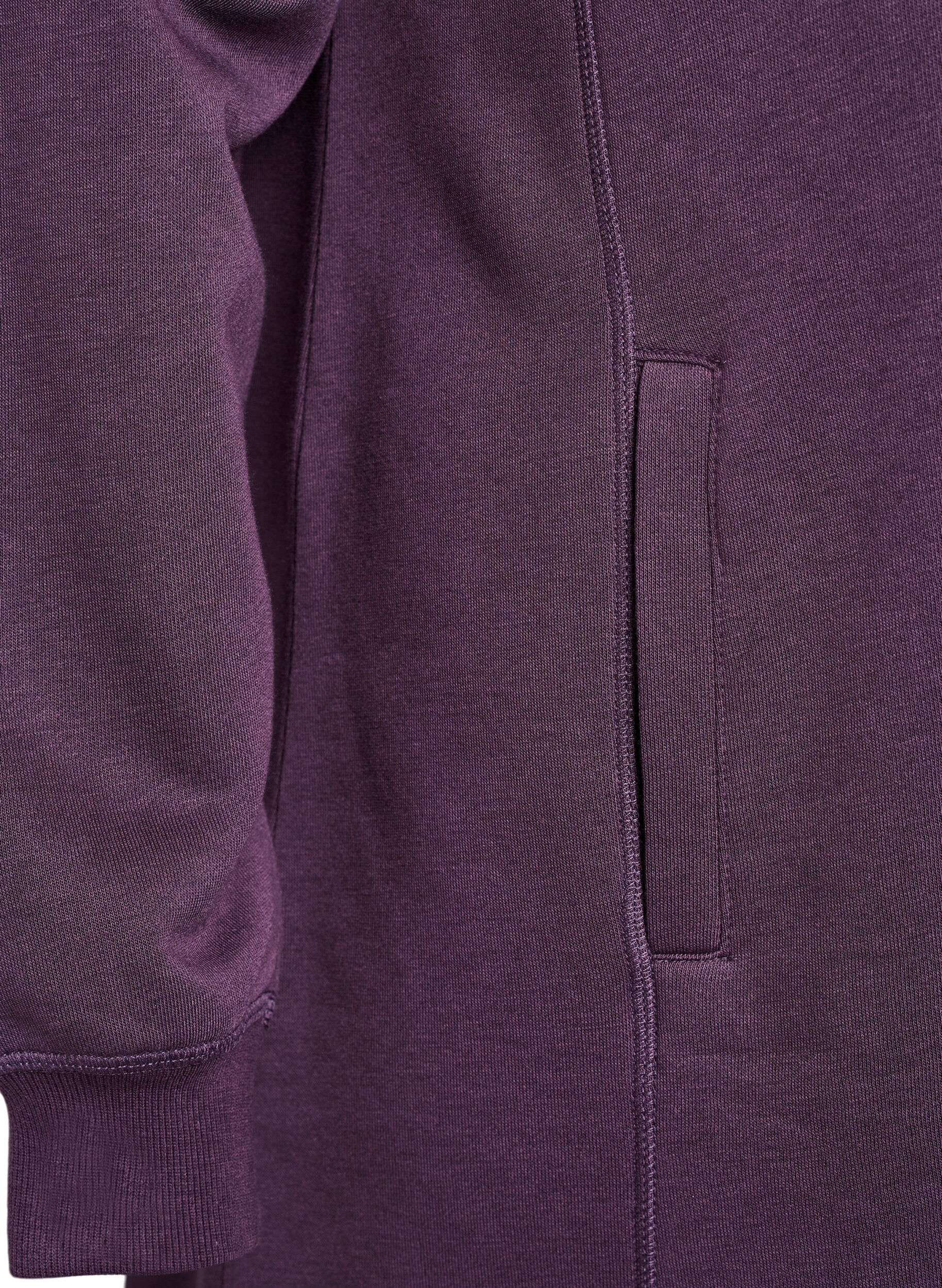 ZizzifashionShort sweatshirt dress with high collar and pockets, Purple, Packshot image number 3