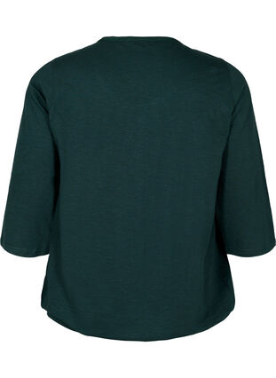 Cotton blouse with 3/4 sleeves, Scarab, Packshot image number 1