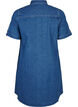Denim dress with short sleeves and buttons, Blue, Packshot image number 1
