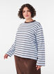 Basic t-shirt with long sleeves, Blue, Model image number 3