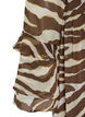 Midi dress with ruffle details and V-neck, Brown, Packshot image number 3