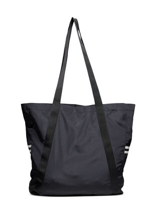Sports bag with reflector and pockets, Black, Packshot image number 1