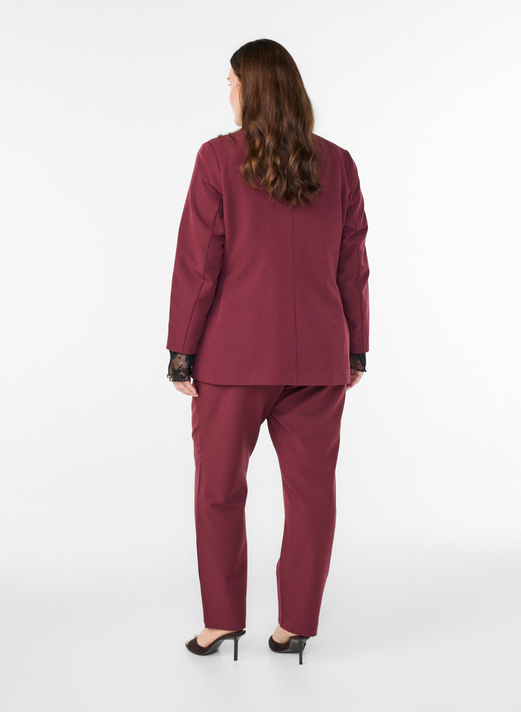 ZizzifashionTrousers with pockets and straight legs, Red, Model image number 1