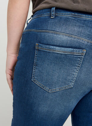 Extra slim Sanna jeans with a regular waist, Dark blue denim, Model image number 2