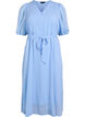 V-neck midi dress with tie fastening, Light Blue, Packshot image number 0