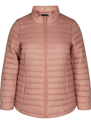 Short quilted jacket with a zip, Burlwood, Packshot image number 0