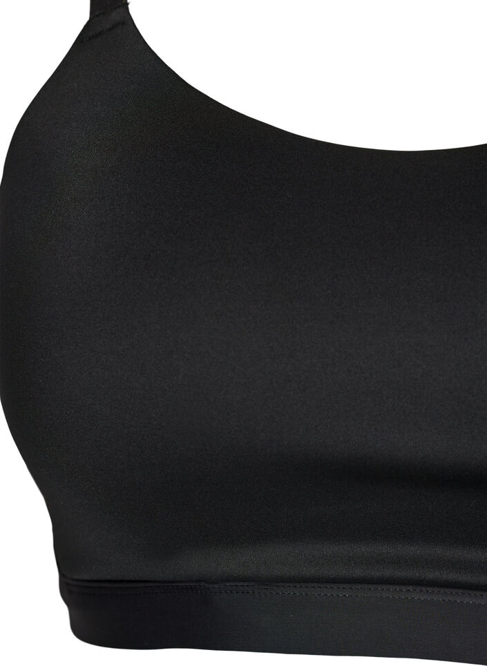 Lightly padded sports bra, Black, Packshot image number 2