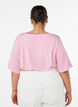 T-shirt with TENCEL&trade; Lyocell and stripes, Pink, Model image number 2