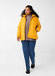 Short puffer jacket with hood, Yellow, Model image number 1