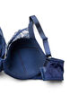 Padded lace bra with underwire, Blue, Packshot image number 3