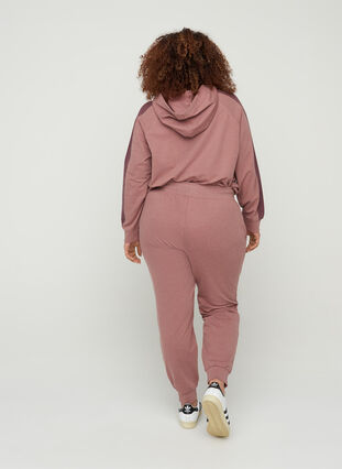 Sweatpants with pockets, Rose Taupe Melange, Model image number 1
