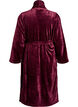 Robe in soft velour with pockets, Dark Bordeaux, Packshot image number 1
