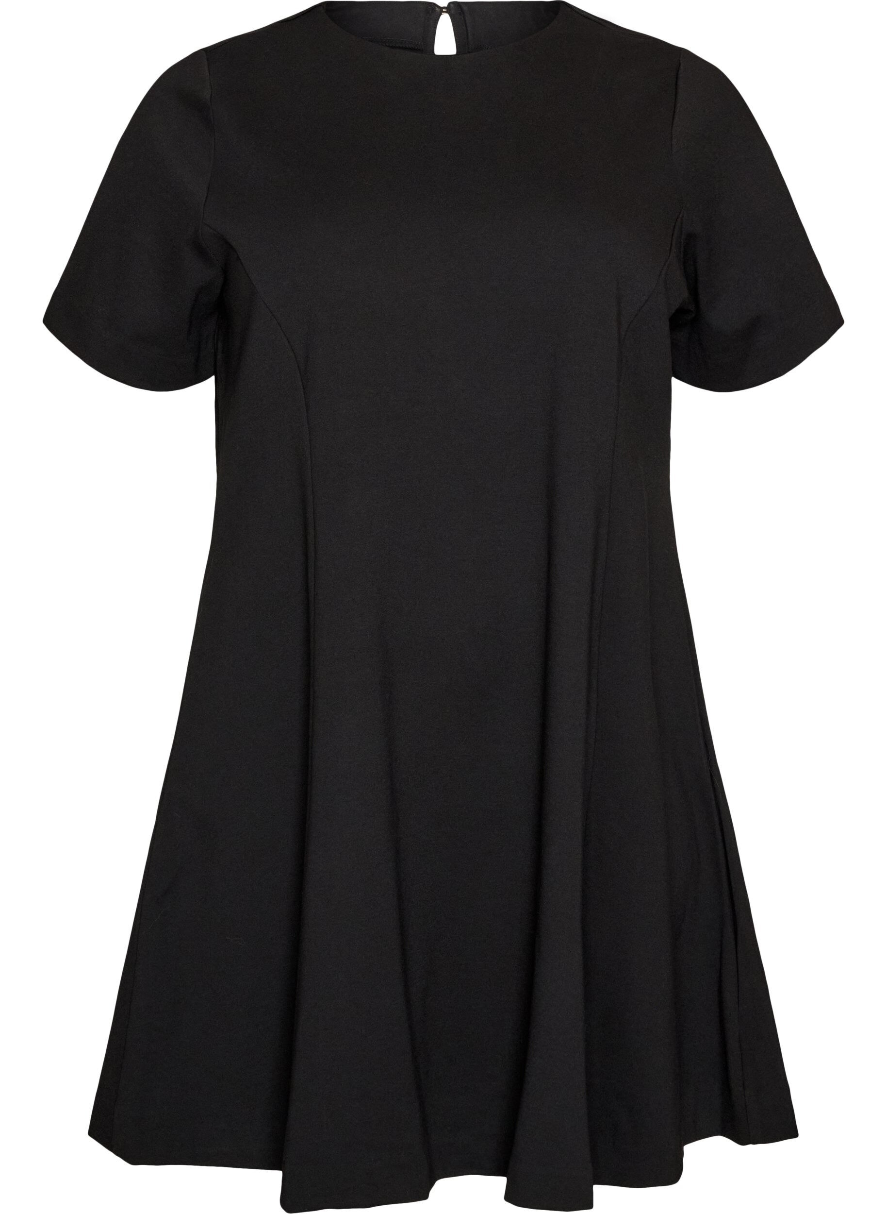 ZizzifashionShort A-line jersey dress, 0199, Packshot image number 0