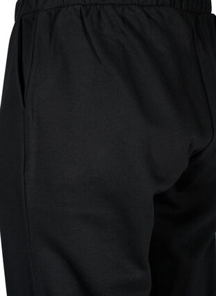 Loose cotton trousers with pockets, Black, Packshot image number 3
