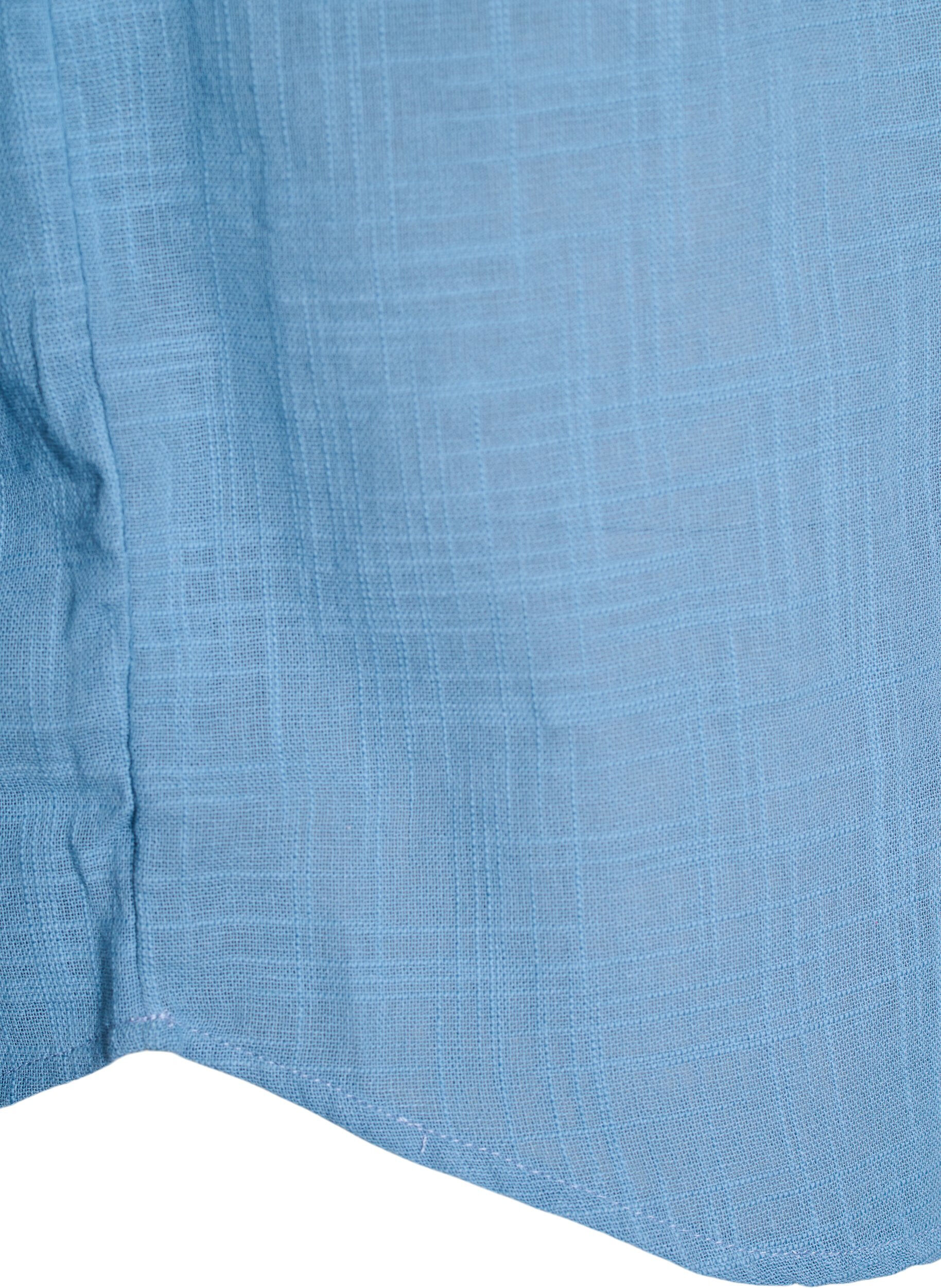 Zizzifashion Loose blouse with cap sleeves, Blue, Packshot image number 3