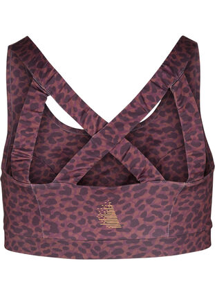 Sports bra with leopard print, Deca Leo, Packshot image number 1