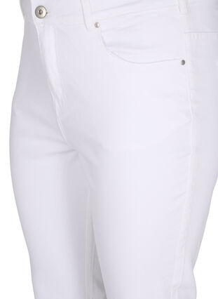 Capris with broderie anglaise, White, Packshot image number 2