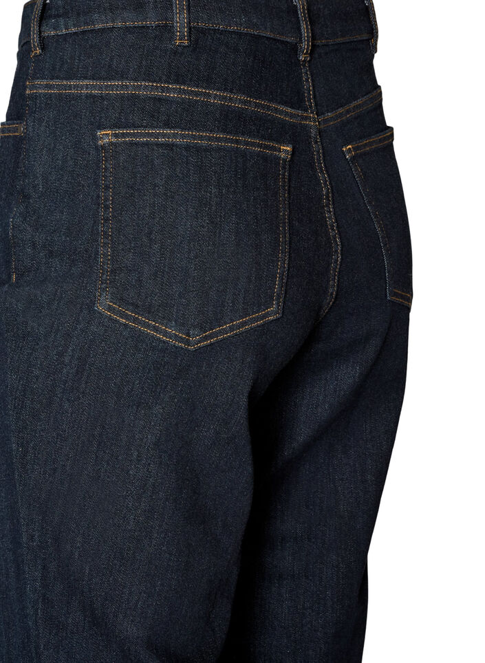 Straight fit Kiana jeans with high waist, Blue, Packshot image number 3