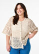 Crochet cardigan with short sleeves, Beige, Model image number 0