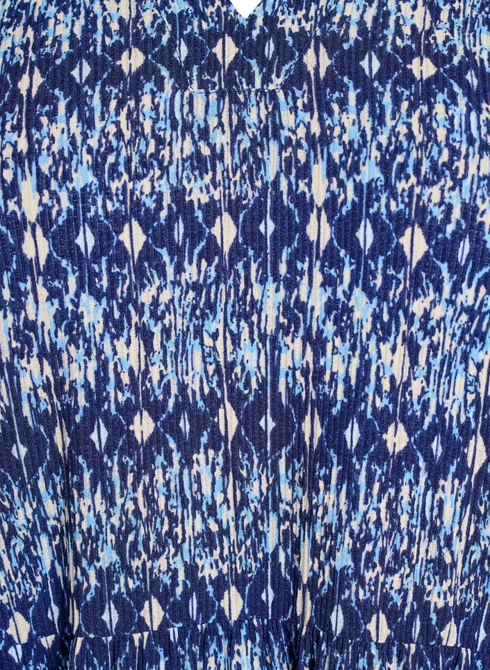 Patterned dress with panels, Blue, Packshot image number 2